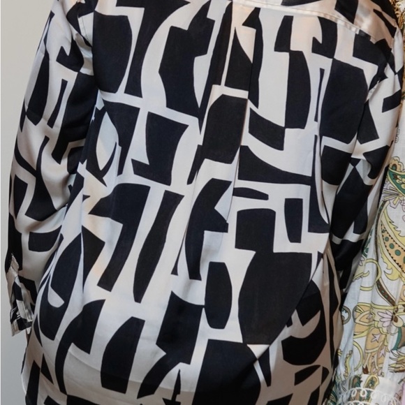 H&M oversized blouse black and white - Picture 2 of 3